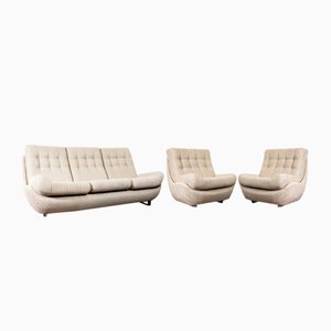 Space Age Atlantis Living Room Set in Bouclé, Former Czechoslovakia, 1970s, Set of 3-IXL-1743033