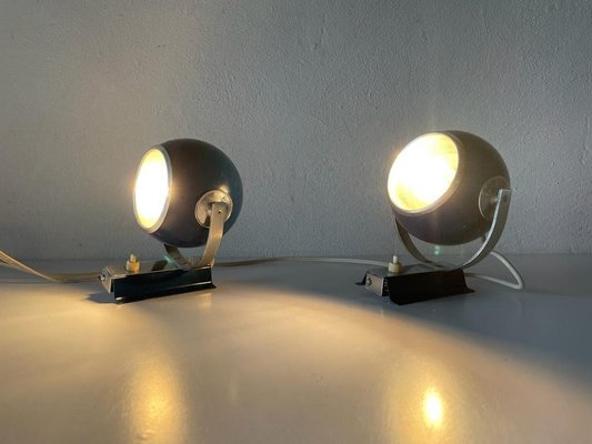 Space Age Blue Metal Spot Wall Lamps, 1970s-RDS-1188655