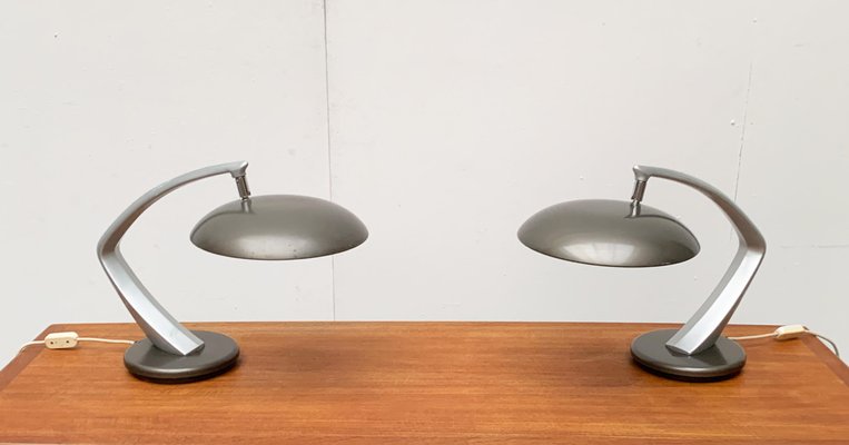 Space Age Boomerang Table Lamps by Luis Pérez de la Oliva for Fase, Set of 2-UAH-1015711