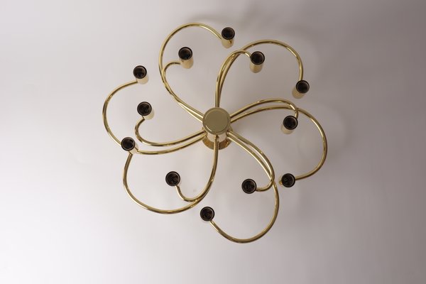 Space Age Brass Swirl Wall Lamp-ESB-1374701