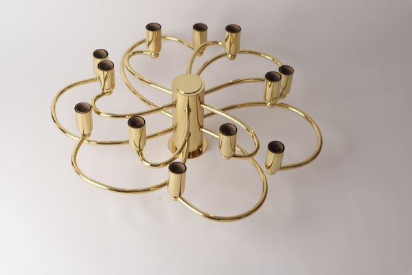 Space Age Brass Swirl Wall Lamp-ESB-1374701