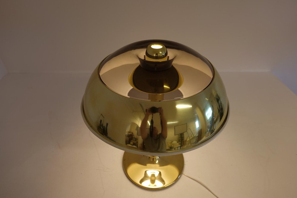 Space Age Brass Table Lamp from Fagerhults, Sweden, 1970s