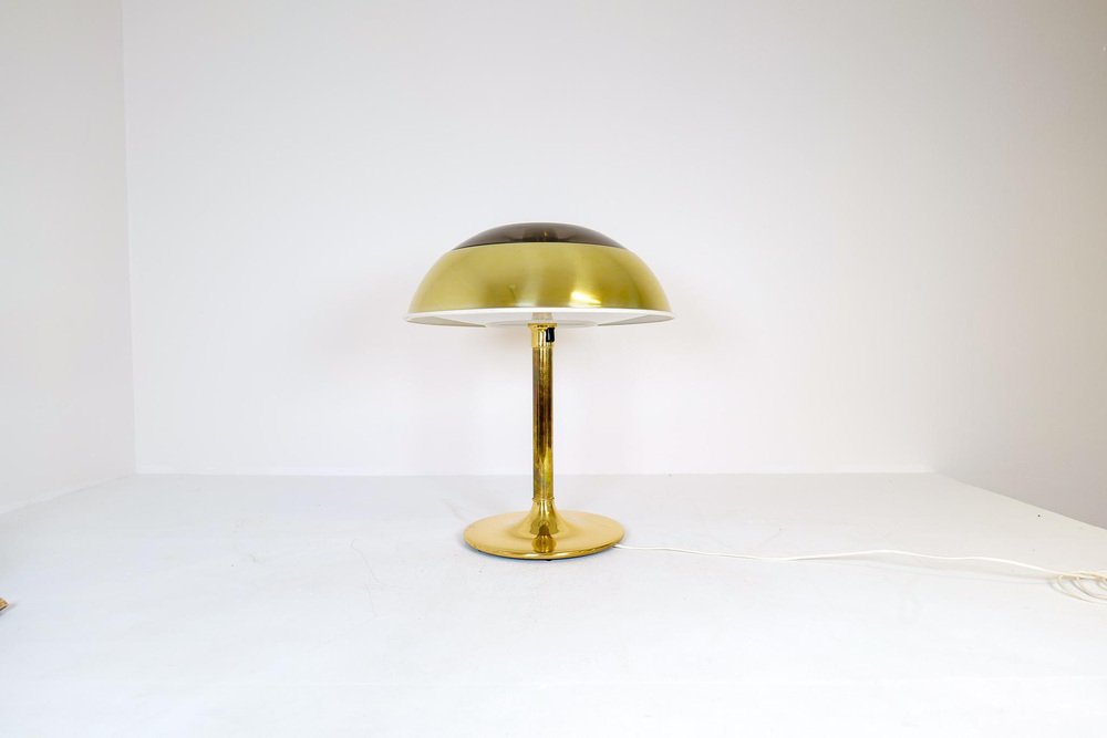 Space Age Brass Table Lamp from Fagerhults, Sweden, 1970s