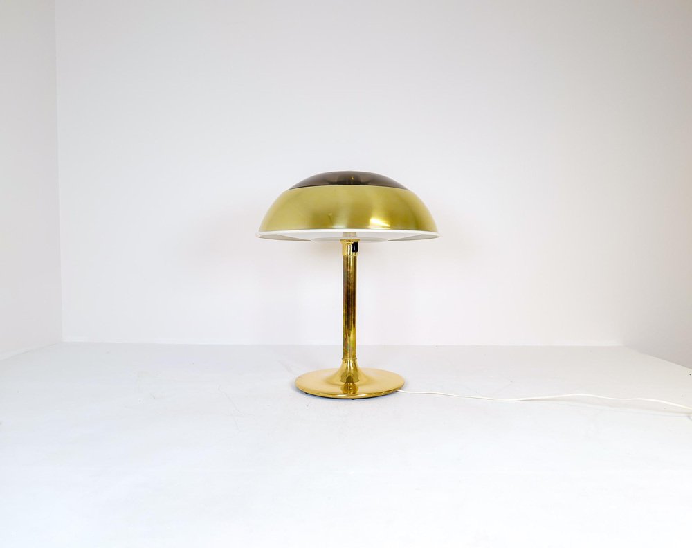 Space Age Brass Table Lamp from Fagerhults, Sweden, 1970s