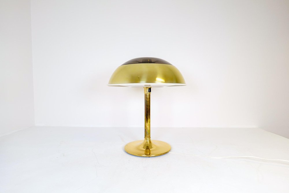 Space Age Brass Table Lamp from Fagerhults, Sweden, 1970s