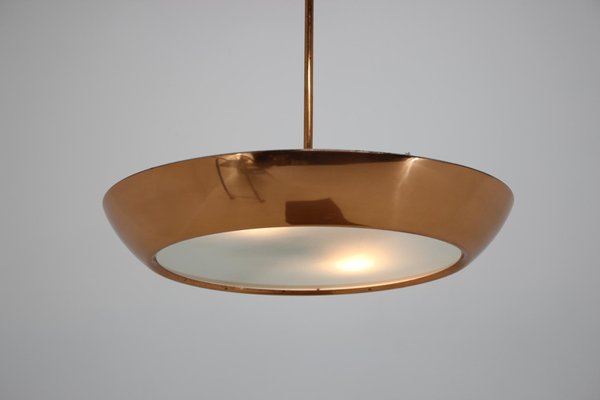 Space Age Brass UFO Chandelier by Josef Hurka for Napako, 1950s-TZ-602109