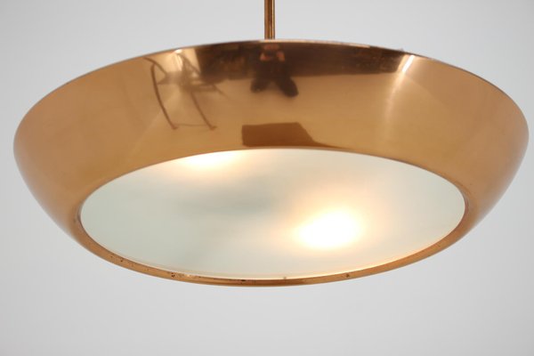 Space Age Brass UFO Chandelier by Josef Hurka for Napako, 1950s-TZ-602109