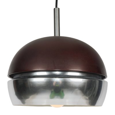 Space Age Brown Chrome Pendant Lamp from Erco, 1960s-XMR-1215347