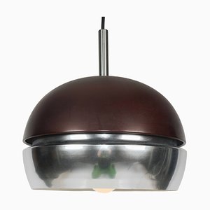 Space Age Brown Chrome Pendant Lamp from Erco, 1960s-XMR-1215347