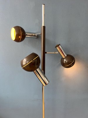 Space Age Brown Wilko Triple Eyeball Floor Lamp-ZBK-2022377