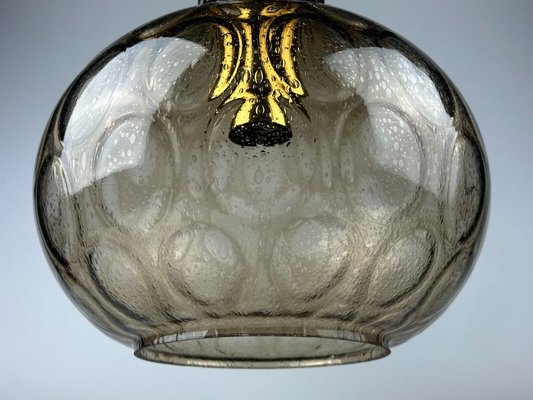 Space Age Ceiling Lamp in Glass and Brass from Glashütte Limburg, Germany, 1960s-1970s-EJL-1704694