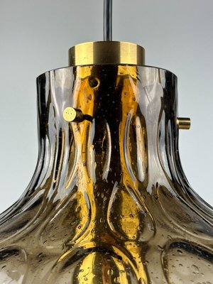 Space Age Ceiling Lamp in Glass and Brass from Glashütte Limburg, Germany, 1960s-1970s-EJL-1704694