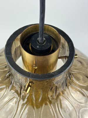 Space Age Ceiling Lamp in Glass and Brass from Glashütte Limburg, Germany, 1960s-1970s-EJL-1704694