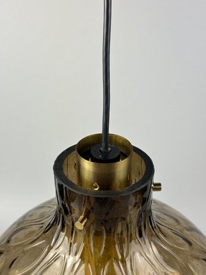 Space Age Ceiling Lamp in Glass and Brass from Glashütte Limburg, Germany, 1960s-1970s-EJL-1704694