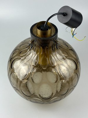 Space Age Ceiling Lamp in Glass and Brass from Glashütte Limburg, Germany, 1960s-1970s-EJL-1704694