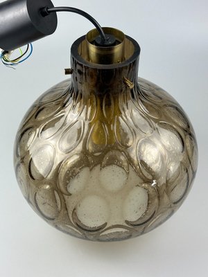 Space Age Ceiling Lamp in Glass and Brass from Glashütte Limburg, Germany, 1960s-1970s-EJL-1704694