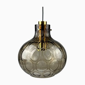 Space Age Ceiling Lamp in Glass and Brass from Glashütte Limburg, Germany, 1960s-1970s-EJL-1704694