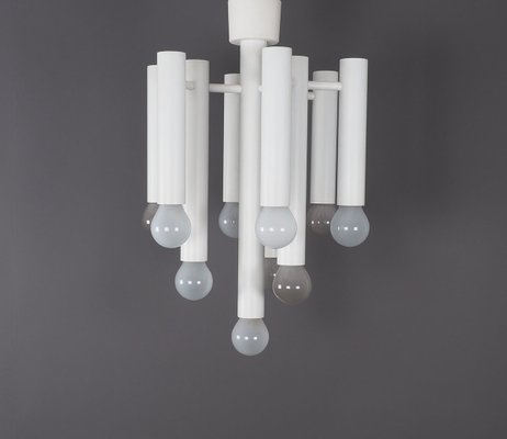 Space Age Ceiling Lamp in White Metal by Temde, 1970s-SN-1344522