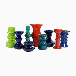 Space Age Ceramic Candleholders, Set of 9-GIW-1823779