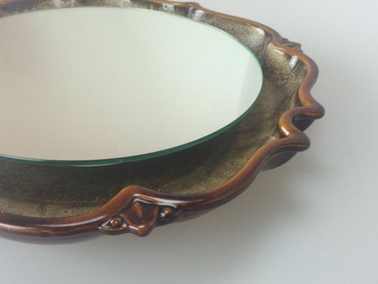 Space Age Ceramic Wall Mirror from Pan, 1970s-EJL-1139011