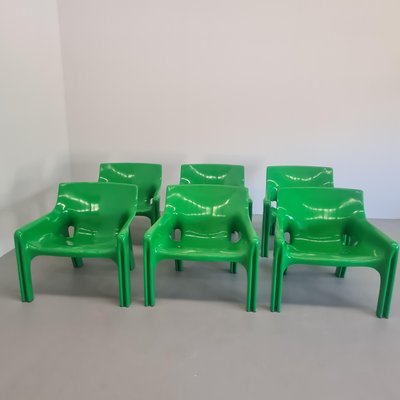 Space Age Chair in Green Plastic by Vico Magistretti for Artemide, 1970s-PRS-1941502