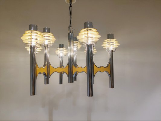 Space Age Chandelier by Gaetano Sciolari, 1970s-IRH-959339