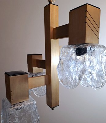 Space Age Chandelier in Aluminum and Half Crystal in the style of Sciolari Gaetano, 1964-QRS-1726494