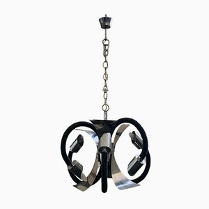 Space Age Chandelier with Plastic and Steel Sheath-IJR-1077231