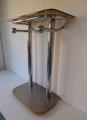 Space Age Chrome and Smoked Glass Console, 1970s-AWL-1175267