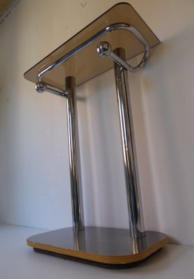 Space Age Chrome and Smoked Glass Console, 1970s-AWL-1175267