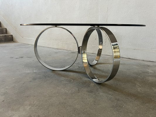 Space Age Chrome Coffee Table, 1970s-EBP-1758269