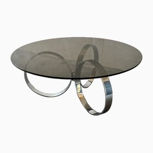 Space Age Chrome Coffee Table, 1970s-EBP-1758269