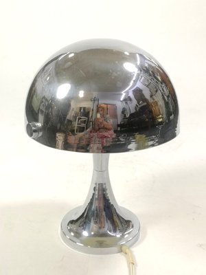 Space Age Chrome Mushroom Table Lamp, 1960s-UWE-1351161