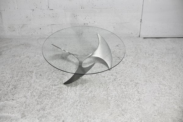 Space Age Coffee Table in Steel Base, 1970-MAO-1811431