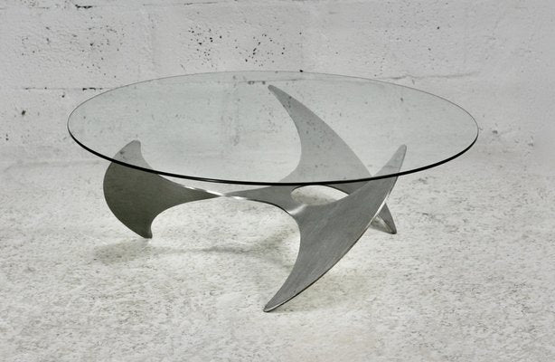 Space Age Coffee Table in Steel Base, 1970-MAO-1811431