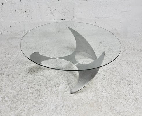 Space Age Coffee Table in Steel Base, 1970-MAO-1811431