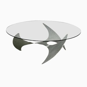 Space Age Coffee Table in Steel Base, 1970-MAO-1811431