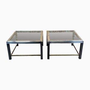 Space Age Coffee Tables in Chrome & Brass from Maison Charles, Set of 2-EJL-1436294