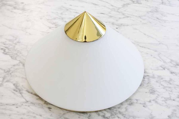 Space Age Cone Lamp in Glass and Brass from Limburg-FJP-1717668