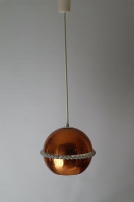 Space Age Copper Ball Ceiling Lamp, 1960s-ESB-1376880