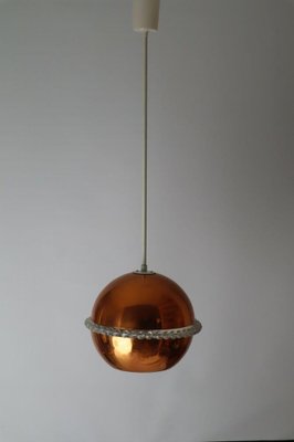 Space Age Copper Ball Ceiling Lamp, 1960s-ESB-1376880