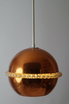 Space Age Copper Ball Ceiling Lamp, 1960s-ESB-1376880