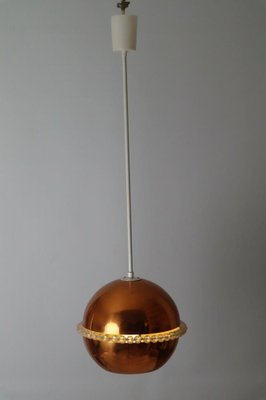 Space Age Copper Ball Ceiling Lamp, 1960s-ESB-1376880