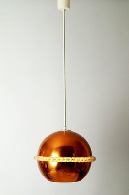 Space Age Copper Ball Ceiling Lamp, 1960s-ESB-1376880