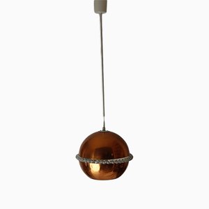 Space Age Copper Ball Ceiling Lamp, 1960s-ESB-1376880