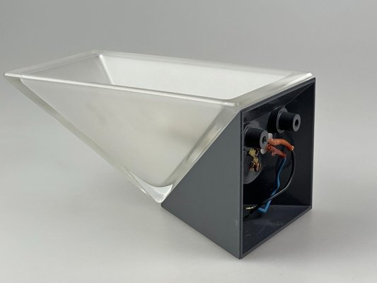 Space Age Cube Wall Lamp in Ice Glass from Peill & Putzler, 1970s-EJL-1817746