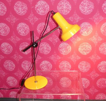 Space Age Desk Lamp with Yellow Ball Joint, 1970s-AFE-2042934