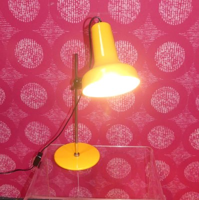 Space Age Desk Lamp with Yellow Ball Joint, 1970s-AFE-2042934