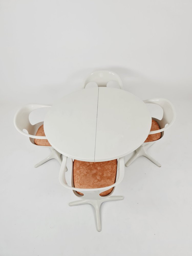 Space Age Dining Set in the style of Konrad Schäfer for Interlübke, Set of 5