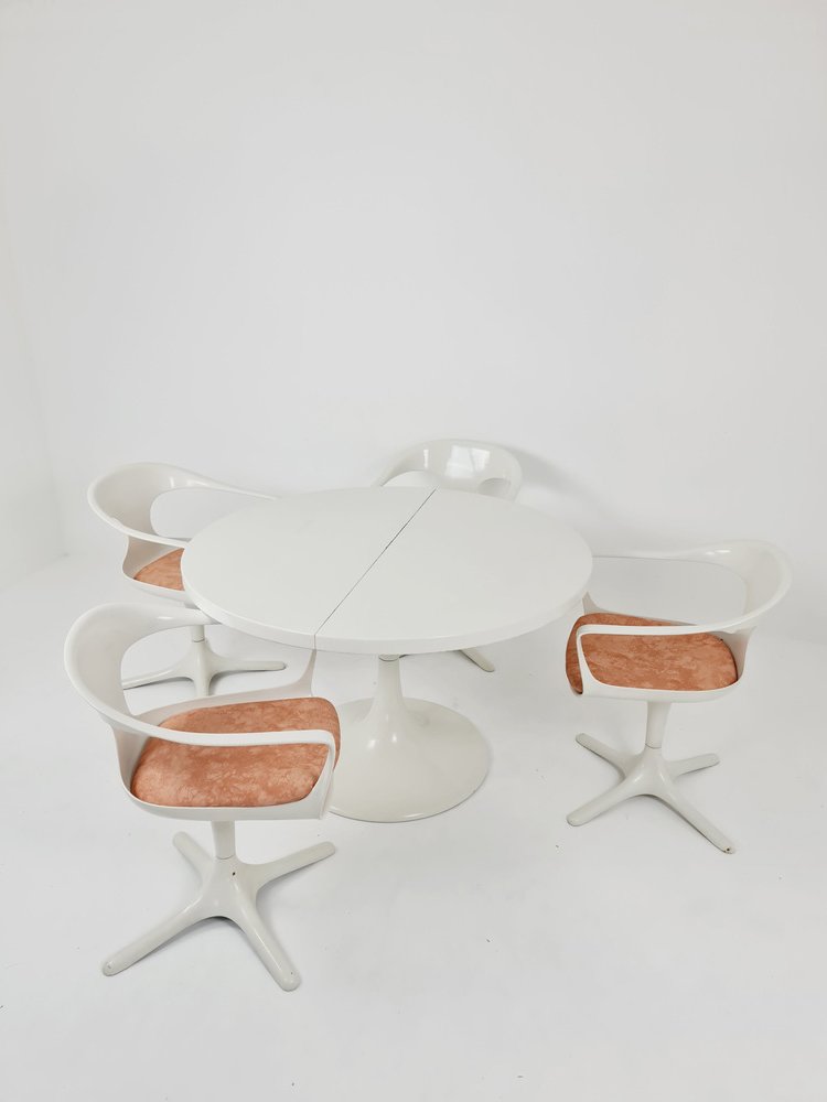 Space Age Dining Set in the style of Konrad Schäfer for Interlübke, Set of 5